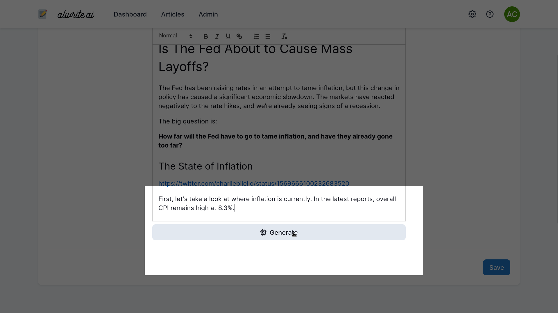 Example Article Generation